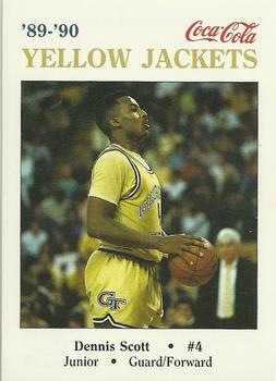 1989-90 Georgia Tech Yellow Jackets #NNO Dennis Scott Front