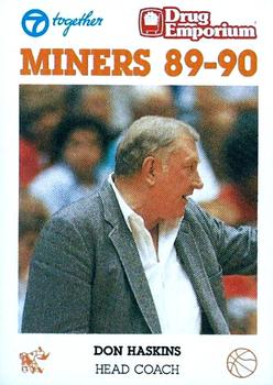 1989-90 UTEP Miners #NNO Don Haskins Front