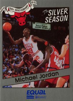 1990-91 Star Equal Chicago Bulls Silver Season #1 Michael Jordan Front