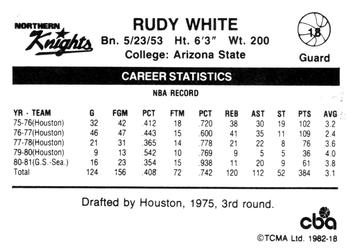 1981-82 TCMA CBA #18 Rudy White Back
