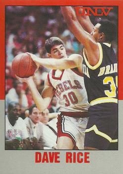 1989-90 Hall of Fame Cards UNLV Runnin' Rebels Police #14 Dave Rice Front