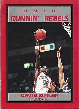 1989-90 7-Eleven UNLV Runnin' Rebels #4 David Butler Front