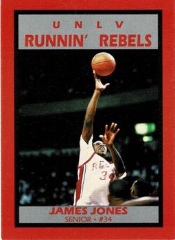 1989-90 7-Eleven UNLV Runnin' Rebels #10 James Jones Front