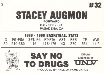1990-91 Hall of Fame UNLV Runnin' Rebels Police #2 Stacey Augmon Back