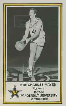 1987-88 Vanderbilt Commodores Police #12 Charles Mayes Front