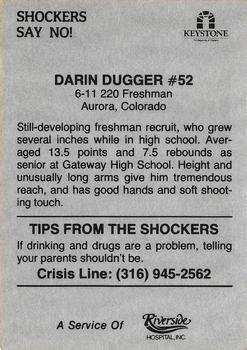 1988-89 Wichita State Shockers Police #NNO Darin Dugger Back