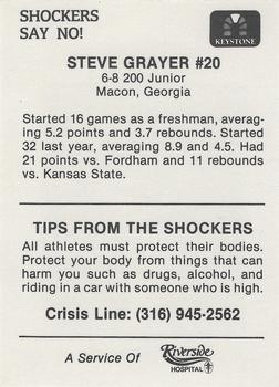 1987-88 Wichita State Shockers Police #NNO Steve Grayer Back
