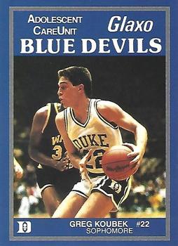1988-89 Duke Blue Devils #NNO Greg Koubek Front