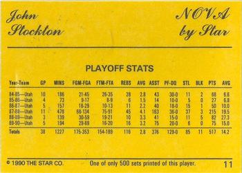 1990-91 Star Nova #11 John Stockton Back
