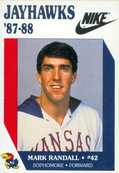 1987-88 Kansas Jayhawks #NNO Mark Randall Front