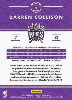 2015-16 Donruss #4 Darren Collison Back