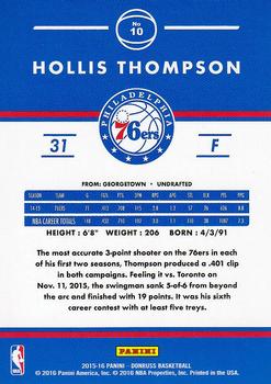 2015-16 Donruss #10 Hollis Thompson Back