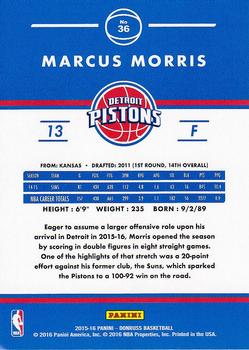 2015-16 Donruss #36 Marcus Morris Back
