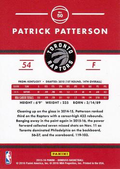 2015-16 Donruss #50 Patrick Patterson Back