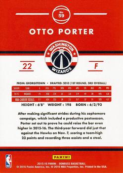 2015-16 Donruss #59 Otto Porter Back