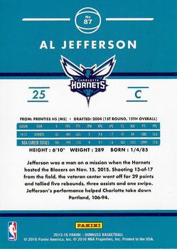 2015-16 Donruss #87 Al Jefferson Back