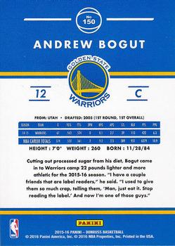 2015-16 Donruss #150 Andrew Bogut Back