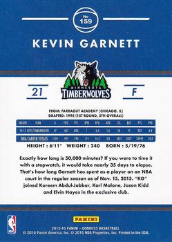 2015-16 Donruss #159 Kevin Garnett Back