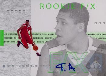 2013-14 SP Authentic - 2001-02 SP Rookie F/X Autographs #91 Giannis Antetokounmpo Front