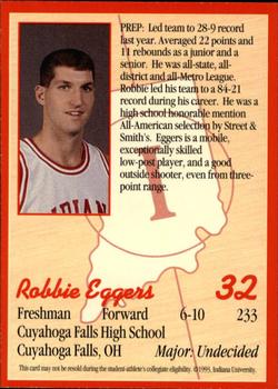 1993-94 Indiana Hoosiers #2 Robbie Eggers Back