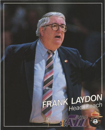 1988-89 Utah Jazz Smokey #NNO Frank Layden Front
