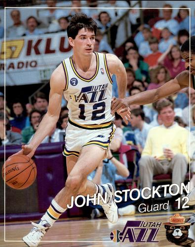 1988-89 Utah Jazz Smokey #NNO John Stockton Front