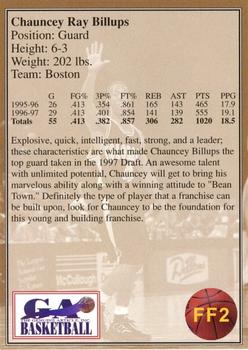 1997 Genuine Article - Future Franchise #FF2 Chauncey Billups Back
