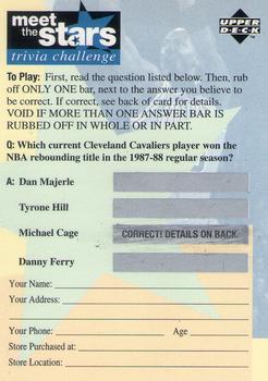 1996-97 Collector's Choice - Meet the Stars Trivia Challenge (Blue) #13 Meet the Stars Trivia Question #13 Front
