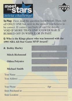 1996-97 Collector's Choice - Meet the Stars Trivia Challenge (Blue) #68 Meet the Stars Trivia Question #68 Front