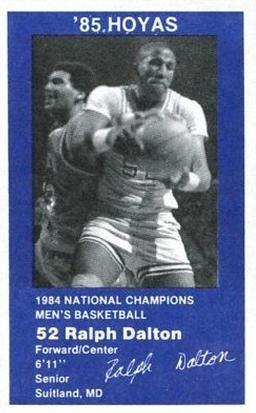 1984-85 Georgetown Hoyas #3 Ralph Dalton Front