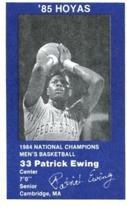 1984-85 Georgetown Hoyas #4 Patrick Ewing Front