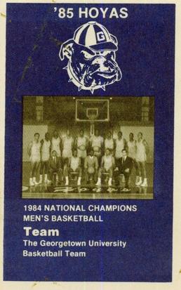 1984-85 Georgetown Hoyas #14 Hoyas Team Front