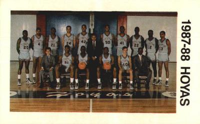 1987-88 Georgetown Hoyas Police #1 Hoyas Team Front