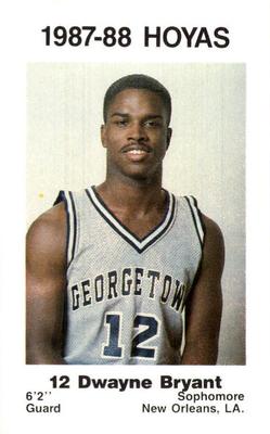 1987-88 Georgetown Hoyas Police #4 Dwayne Bryant Front