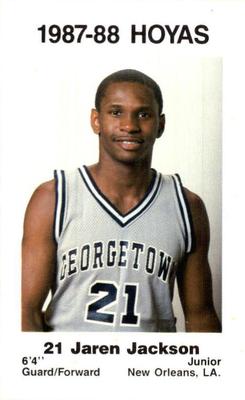 1987-88 Georgetown Hoyas Police #8 Jaren Jackson Front