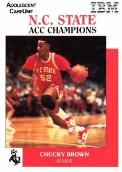 1987-88 NC State Wolfpack Police #NNO Chucky Brown Front