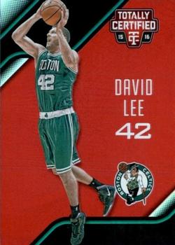 2015-16 Panini Totally Certified - Mirror Red #150 David Lee Front