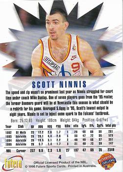1996 Futera NBL #4 Scott Ninnis Back