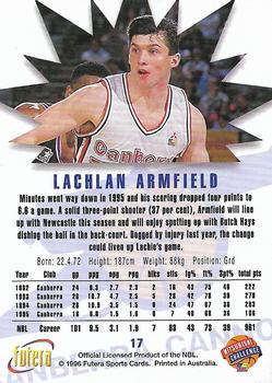 1996 Futera NBL #17 Lachlan Armfield Back