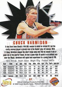 1996 Futera NBL #37 Chuck Harmison Back