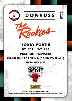 2015-16 Donruss - The Rookies #5 Bobby Portis Back