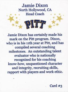 2009-10 Pittsburgh Panthers Team Issue #3 Jamie Dixon Back