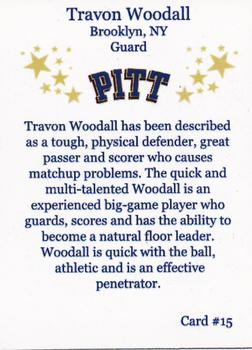 2009-10 Pittsburgh Panthers Team Issue #15 Travon Woodall Back