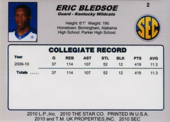 2009-10 Kentucky Wildcats (Unlicensed) #2 Eric Bledsoe Back