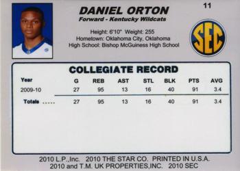 2009-10 Kentucky Wildcats (Unlicensed) #11 Daniel Orton Back