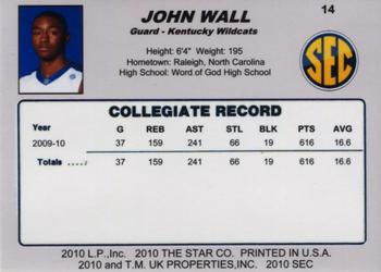 2009-10 Kentucky Wildcats (Unlicensed) #14 John Wall Back