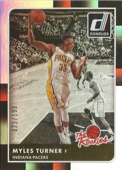 2015-16 Donruss - The Rookies Holofoil #19 Myles Turner Front