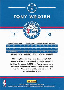 2015-16 Donruss - Statline Points #30 Tony Wroten Back