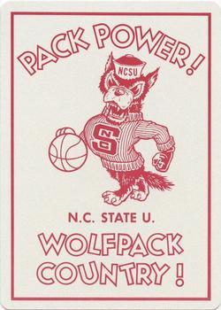1973-74 NC State Wolfpack Playing Cards #10♣ Ronnie Shavilk Back