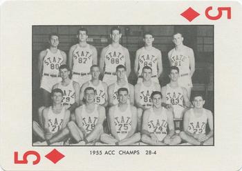 1973-74 NC State Wolfpack Playing Cards #5♦ 1955 ACC Champs Front